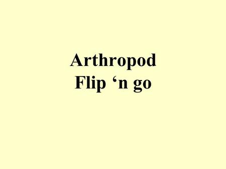 Arthropod Flip ‘n go.