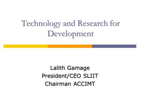 Technology Development