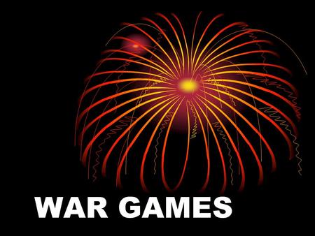 WAR GAMES. Tools to Use Sand Tables, Overheads, Flip Charts, Green soldiers, etc. BE CREATIVE…The enemy is…