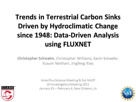 Trends in Terrestrial Carbon Sinks Driven by Hydroclimatic Change since 1948: Data-Driven Analysis using FLUXNET Trends in Terrestrial Carbon Sinks Driven.