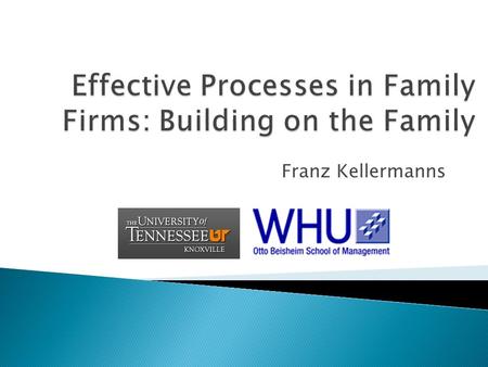 Franz Kellermanns.  Worthy research questions  Discussion of the Family Element  Culture and Conflict  Pro-Organizational Behavior  Developing a.