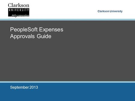 PeopleSoft Expenses Approvals Guide