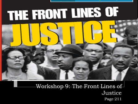 Workshop 9: The Front Lines of Justice