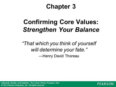 Chapter 3 Confirming Core Values: Strengthen Your Balance