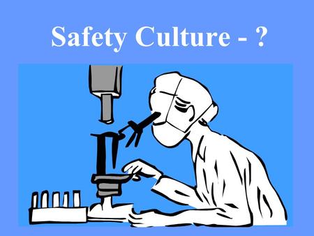 Safety Culture - ?. Safety Culture - ? ( Changing Towards a Safety Management System ) CSS 2005 Universal City Presented by Elaine Parker Executive member.