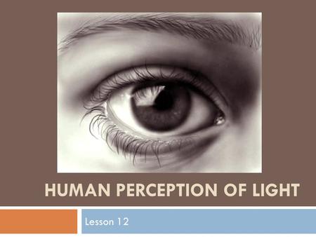 Human Perception of Light