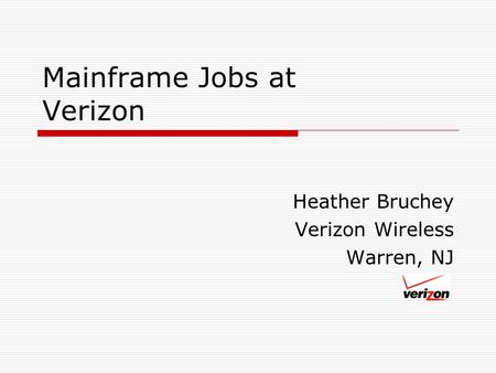 Mainframe Jobs at Verizon