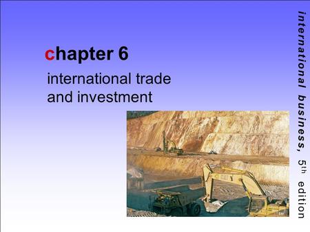 international trade and investment