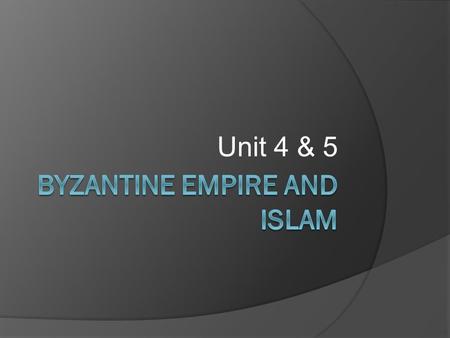 Byzantine Empire and Islam