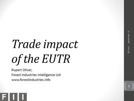 Trade impact of the EUTR