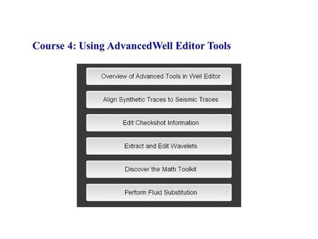 Course 4: Using AdvancedWell Editor Tools. Log curves are resampled.