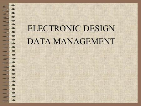 ELECTRONIC DESIGN DATA MANAGEMENT. Directory Structure (GEOPAK Road Manual Chapters 1 & 2) MicroStation/GEOPAK files are stored in the t drive under t:\de-proj\county_designation\jobnumber.