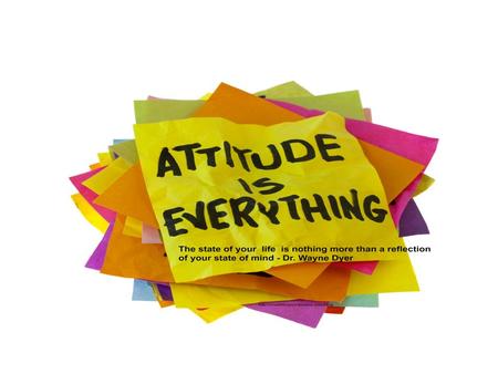 Attitude:- frame of mind, opinion, outlook, perspective, point of view.