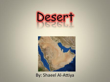 Desert By: Shaeel Al-Attiya.