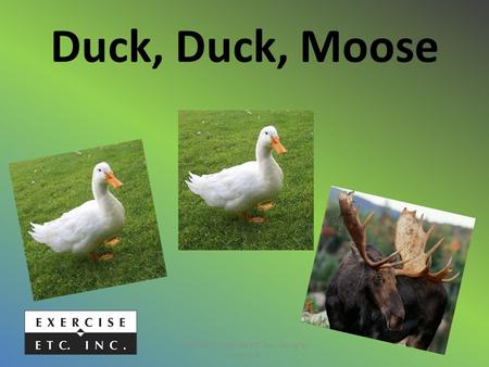Duck, Duck, Moose (C) 2014 by Exercise ETC Inc. All rights reserved.