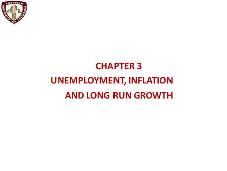 UNEMPLOYMENT, INFLATION
