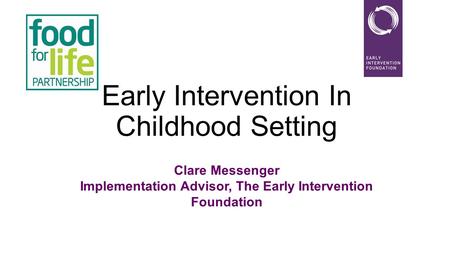 Early Intervention In Childhood Setting