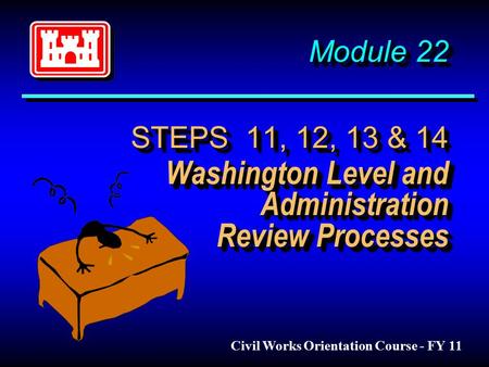 Module 22 STEPS 11, 12, 13 & 14 Washington Level and Administration Review Processes Module 22 STEPS 11, 12, 13 & 14 Washington Level and Administration.