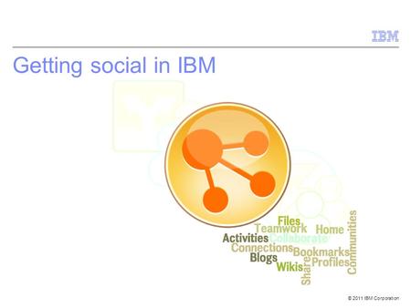 © 2011 IBM Corporation Getting social in IBM. © 2011 IBM Corporation Are we having a conversation?  Today, business happens in real-time. Market shifts.