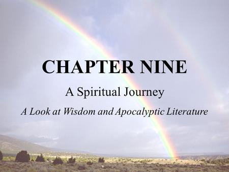 A Look at Wisdom and Apocalyptic Literature