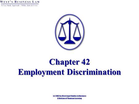 Chapter 42 Employment Discrimination