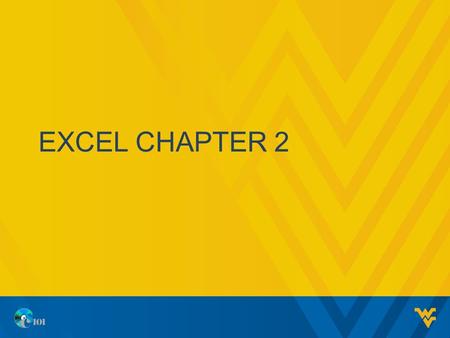 Excel chapter 2.