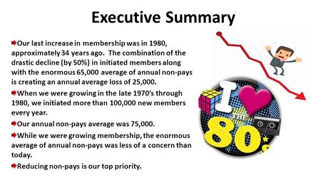 Executive Summary Our last increase in membership was in 1980, approximately 34 years ago. The combination of the drastic decline (by 50%) in initiated.