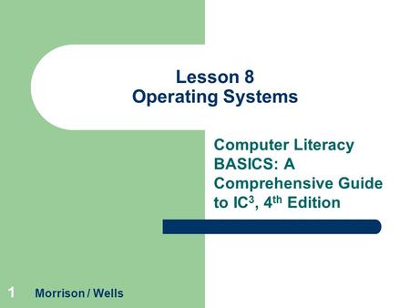 Lesson 8 Operating Systems