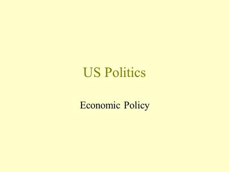 US Politics Economic Policy.