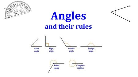 Angles and their rules.