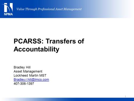PCARSS: Transfers of Accountability