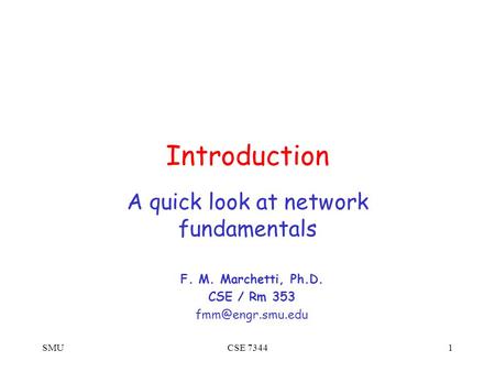 A quick look at network fundamentals