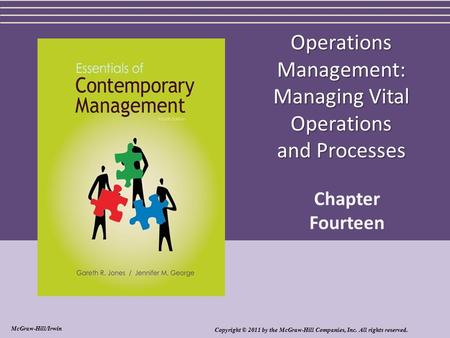 Operations Management: Managing Vital Operations and Processes