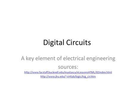 A key element of electrical engineering