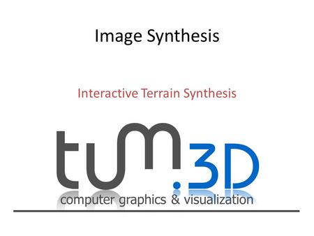 Interactive Terrain Synthesis