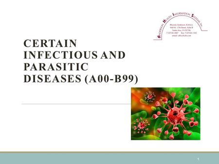 Certain Infectious and Parasitic Diseases (A00-B99)