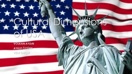 Cultural Dimensions of USA