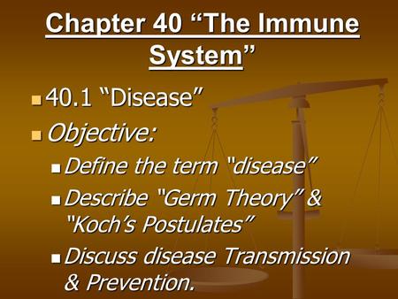 Chapter 40 “The Immune System”