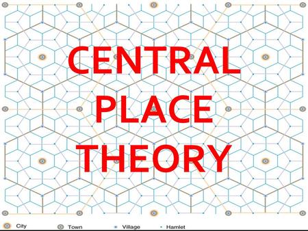 CENTRAL PLACE THEORY.