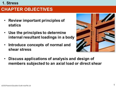 CHAPTER OBJECTIVES Review important principles of statics