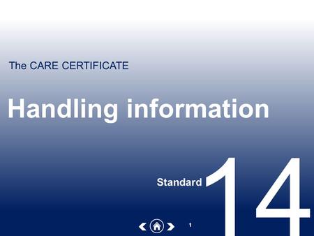 Handling information 14 Standard.