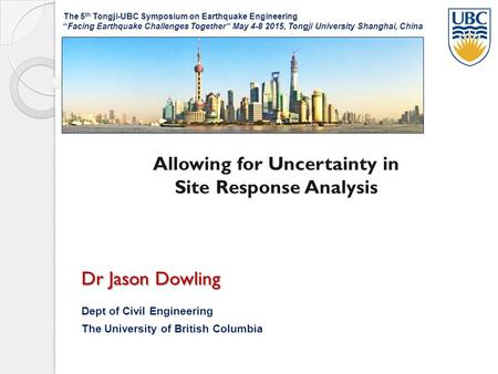 Allowing for Uncertainty in Site Response Analysis