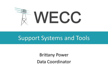 Support Systems and Tools Brittany Power Data Coordinator.