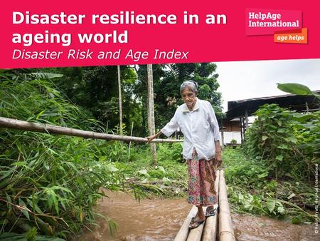 Disaster resilience in an ageing world