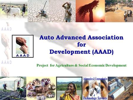 Auto Advanced Association for Development (AAAD) Development (AAAD) Project for Agriculture & Social Economic Development.