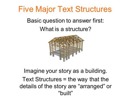 Five Major Text Structures