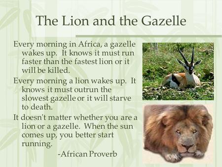 The Lion and the Gazelle