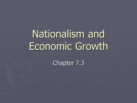 Nationalism and Economic Growth