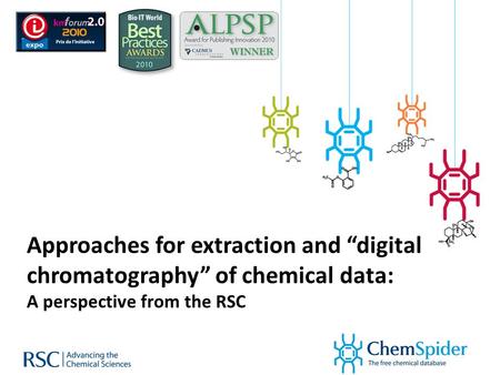 Approaches for extraction and “digital chromatography” of chemical data: A perspective from the RSC.