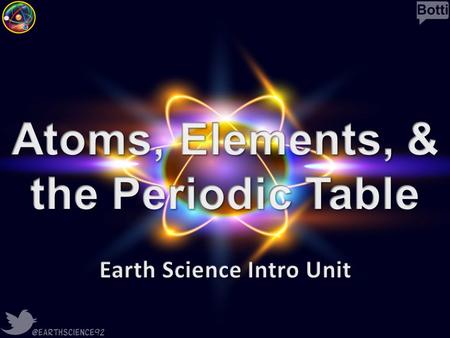 Atoms, Elements, & the Periodic Table